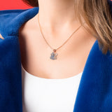 Lou Blue Frosch Halskette