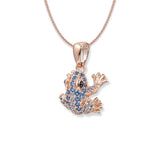 Lou Blue Frosch Halskette