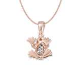 Lou Blue Frosch Halskette