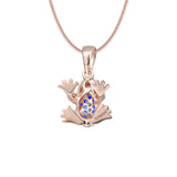 Lou Blue Frosch Halskette