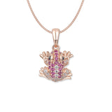 Ivy Pink Frosch Halskette