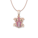 Ivy Pink Frosch Halskette