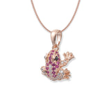 Ivy Pink Frosch Halskette