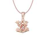 Ivy Pink Frosch Halskette