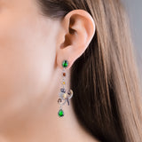 Boucles d'oreilles oiseaux de paradis nocturnes