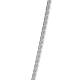 Cord chain 1.2 rhodium plated