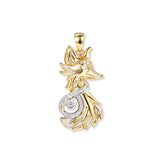 Vergoldeter Crystal Fox Infinity Anhänger mit abstraktem Fuchs und Unendlichkeitssymbol, besetzt mit weißen Zirkonia