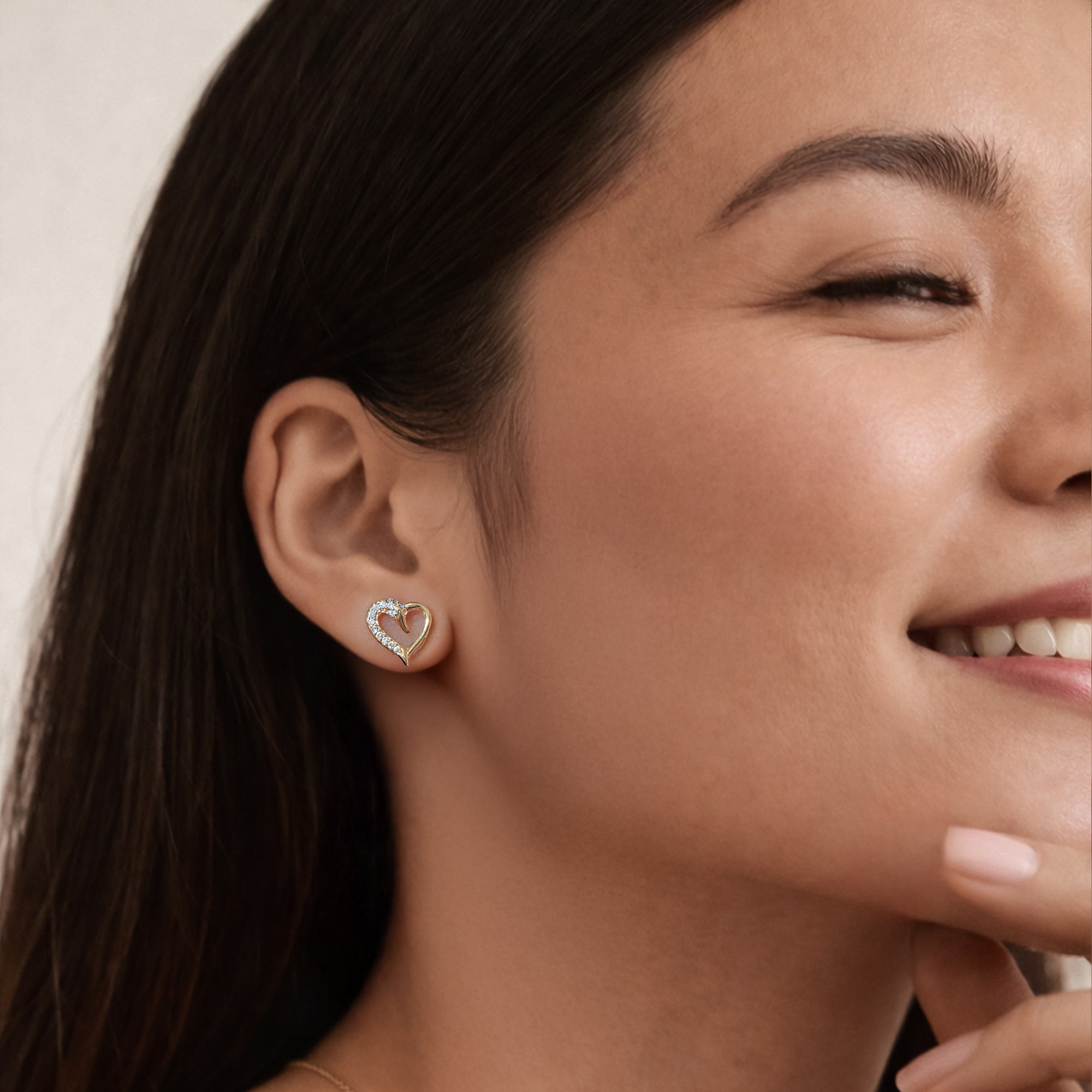 Crystal Schwan Herz Ohrringe