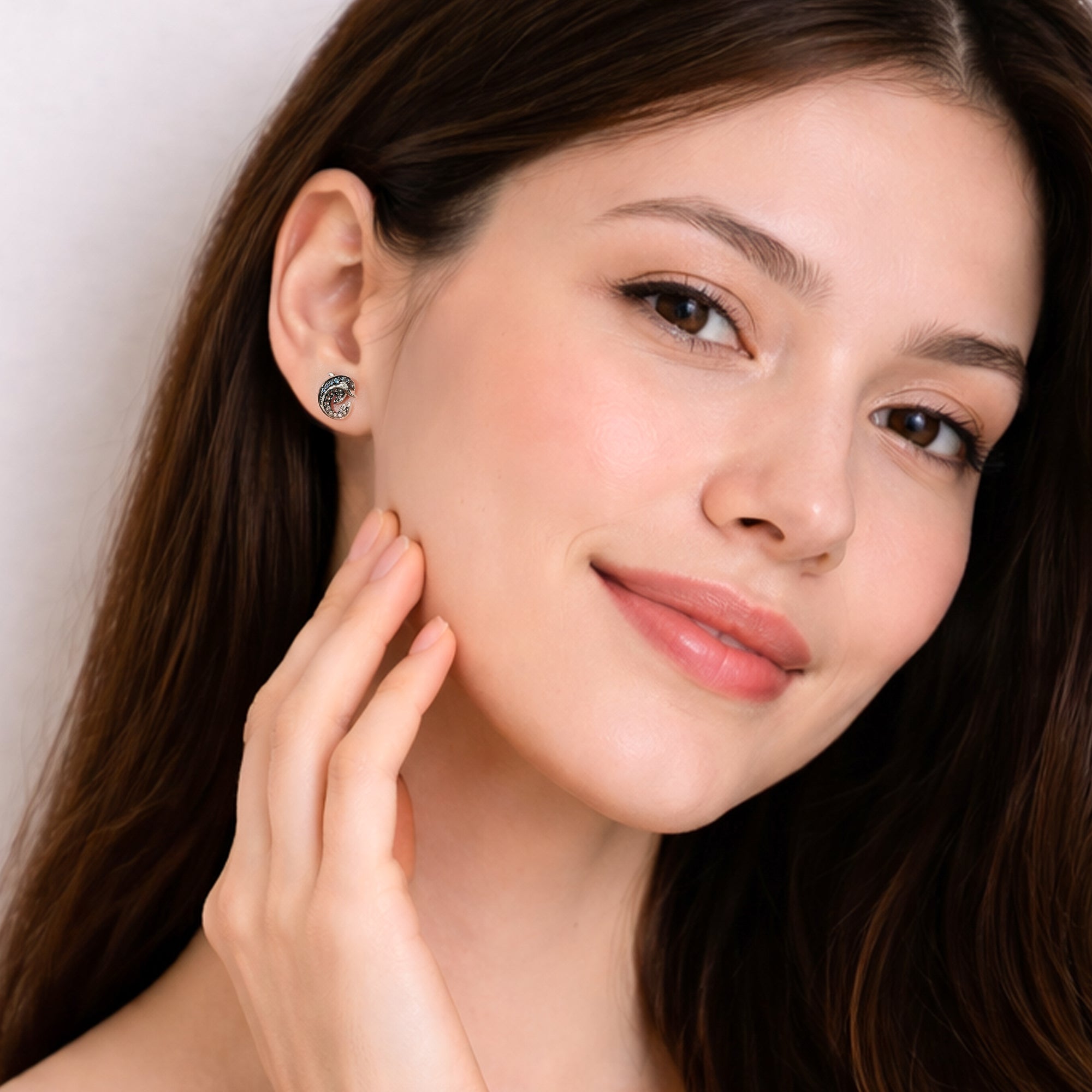 Duo Delfin Infinity Ohrringe