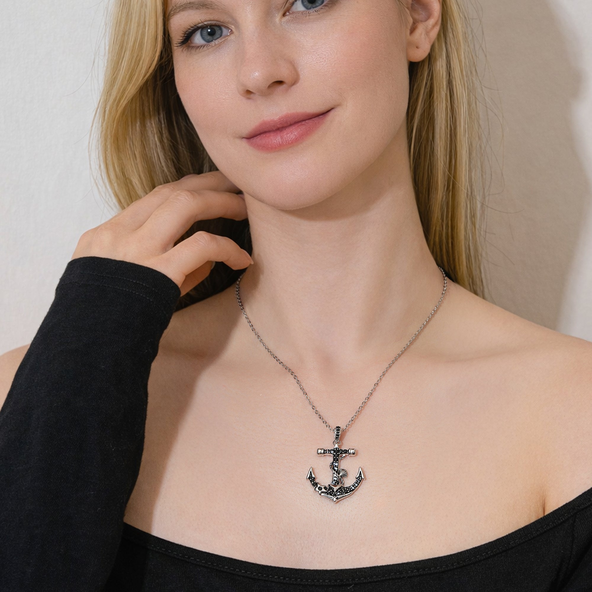 Harbor Dark Anchor Pendant