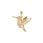 Vergoldeter Lola Kolibri Anhänger mit vollständig weißen Zirkonia und filigranem, elegantem Design