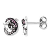 Pink Delfin Infinity Ohrringe