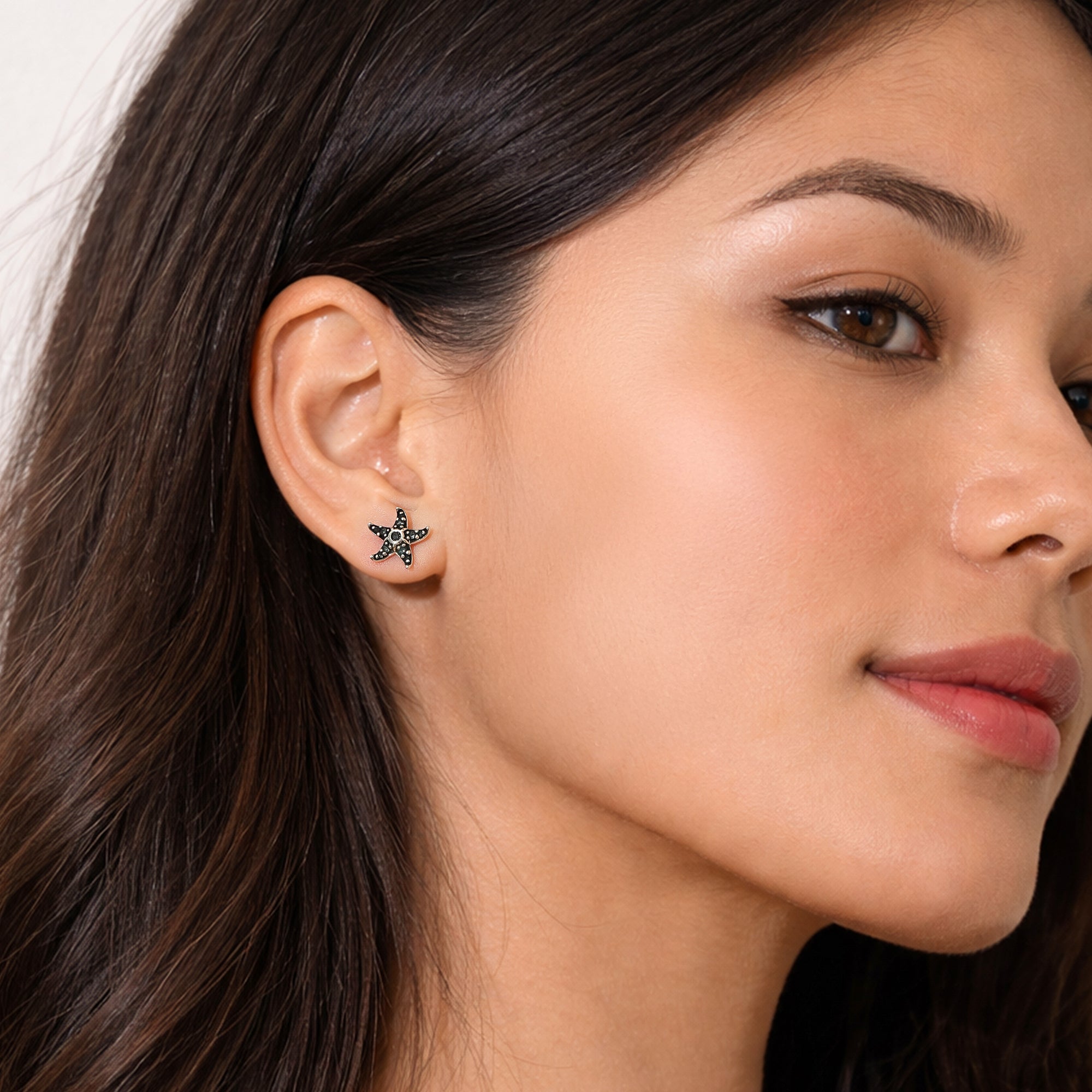 Sonja Dark Starfish Earrings