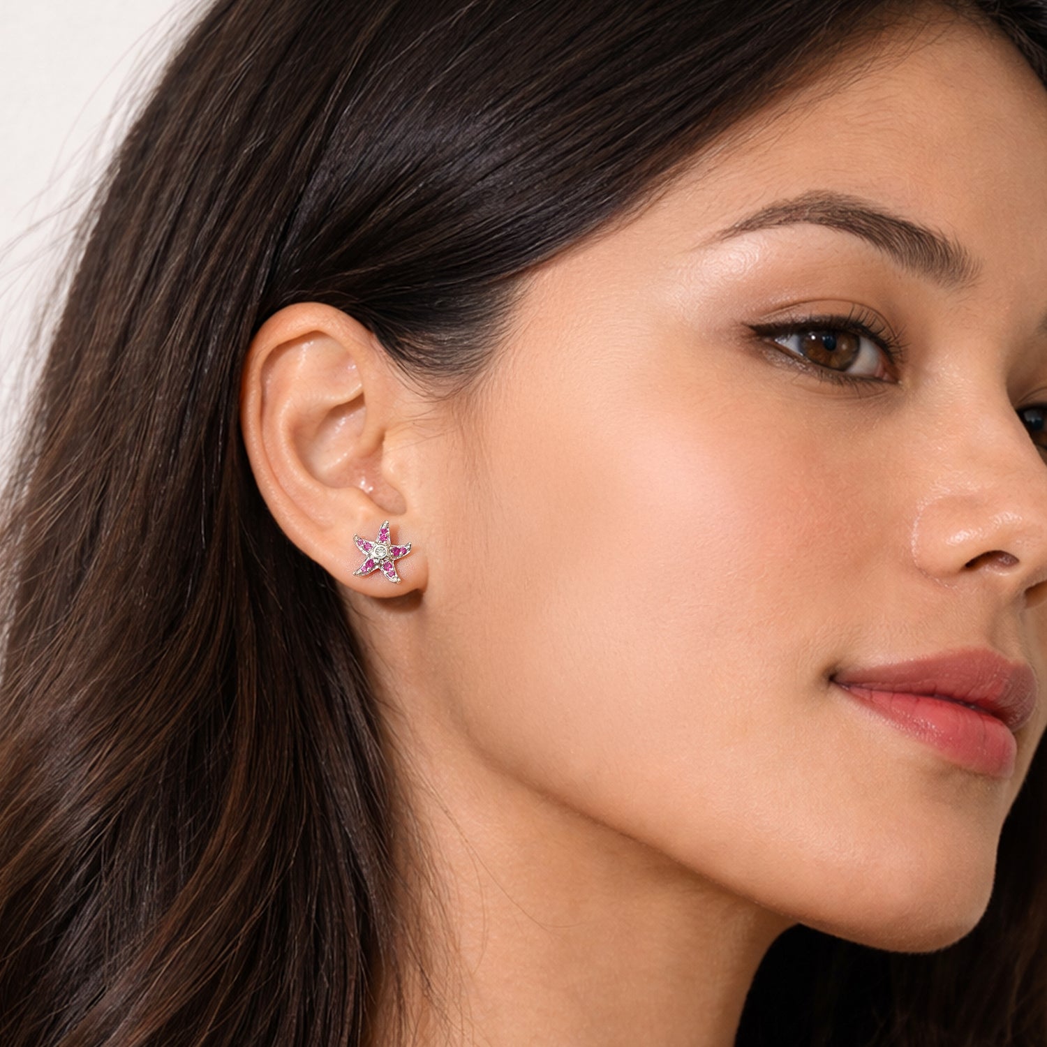 Sonja Pink Starfish Earrings