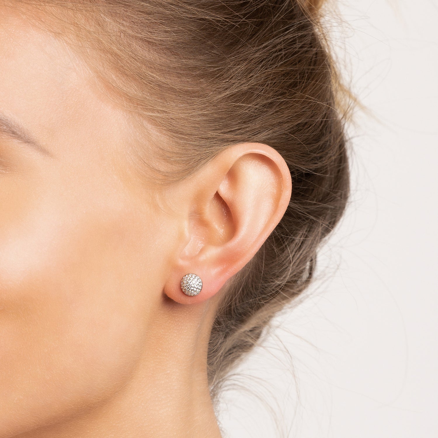 White Bambou Boucles d'oreilles