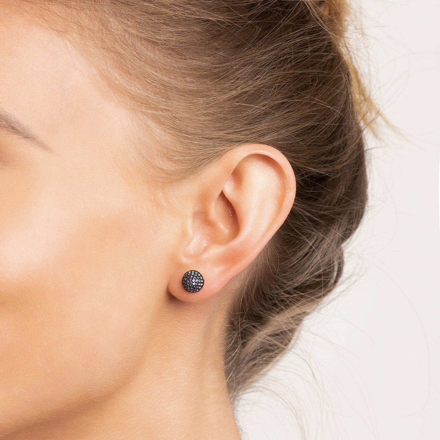 Saphire Boucles d'oreilles en bambou