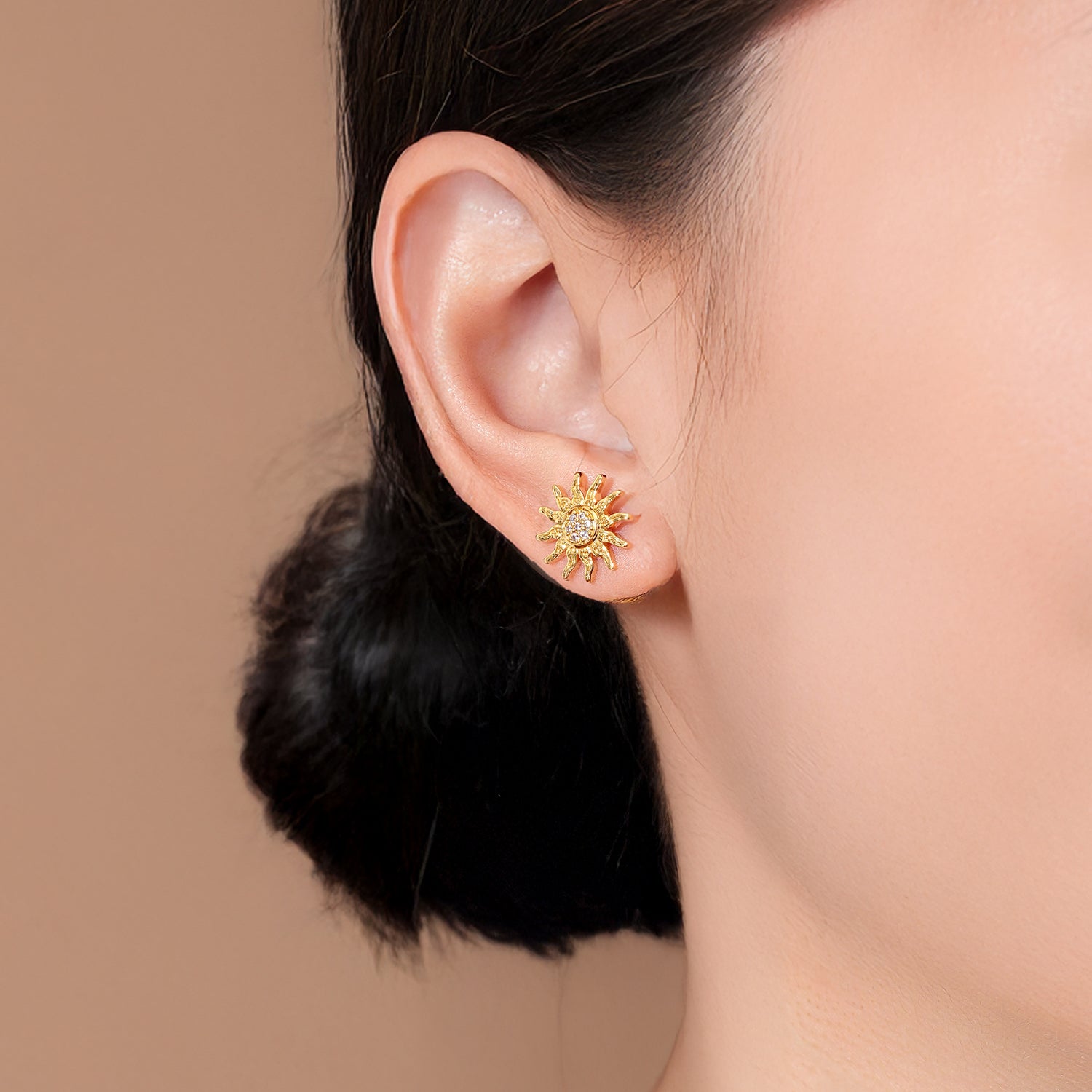 Sol Gold Boucles d'oreilles Soleil