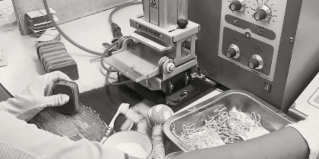 Close-up of a manufactuing a detailed ladybug pendant design