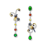 Boucles d'oreilles oiseaux de paradis nocturnes