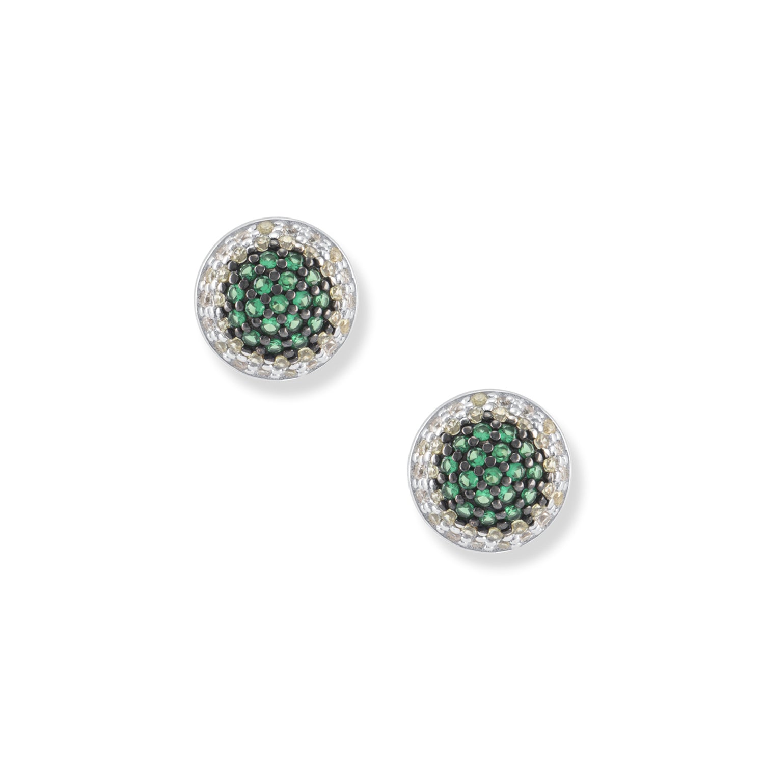 Boucles d'oreilles en bambou émeraude