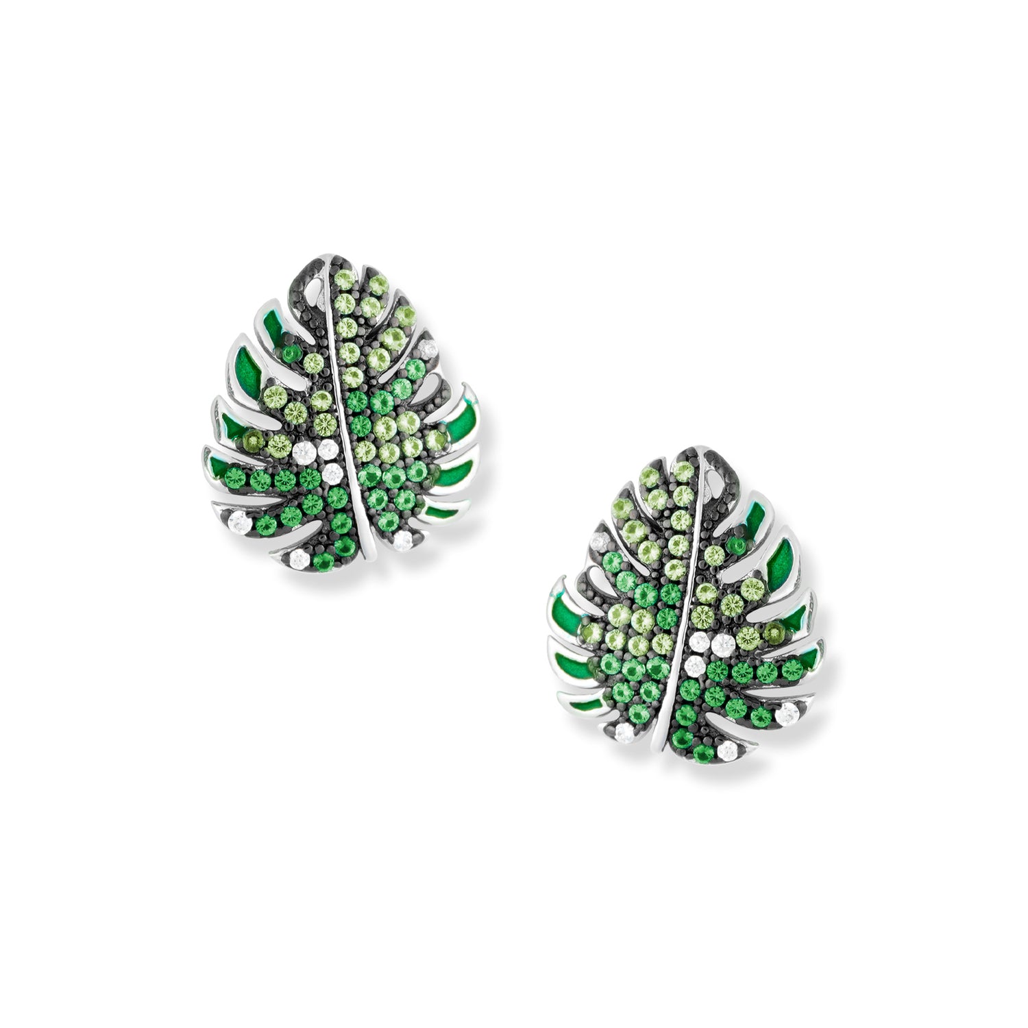 Malu Boucles d'oreilles feuille de Monstera