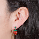 Boucles d'oreilles Eve fraise