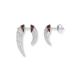 Boucles d'oreilles ivoire brillant