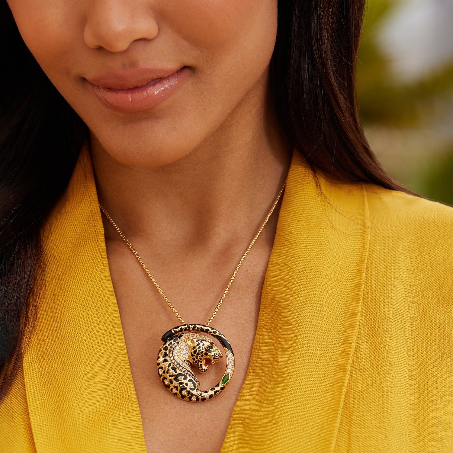 Kiani pendentif / broche léopard