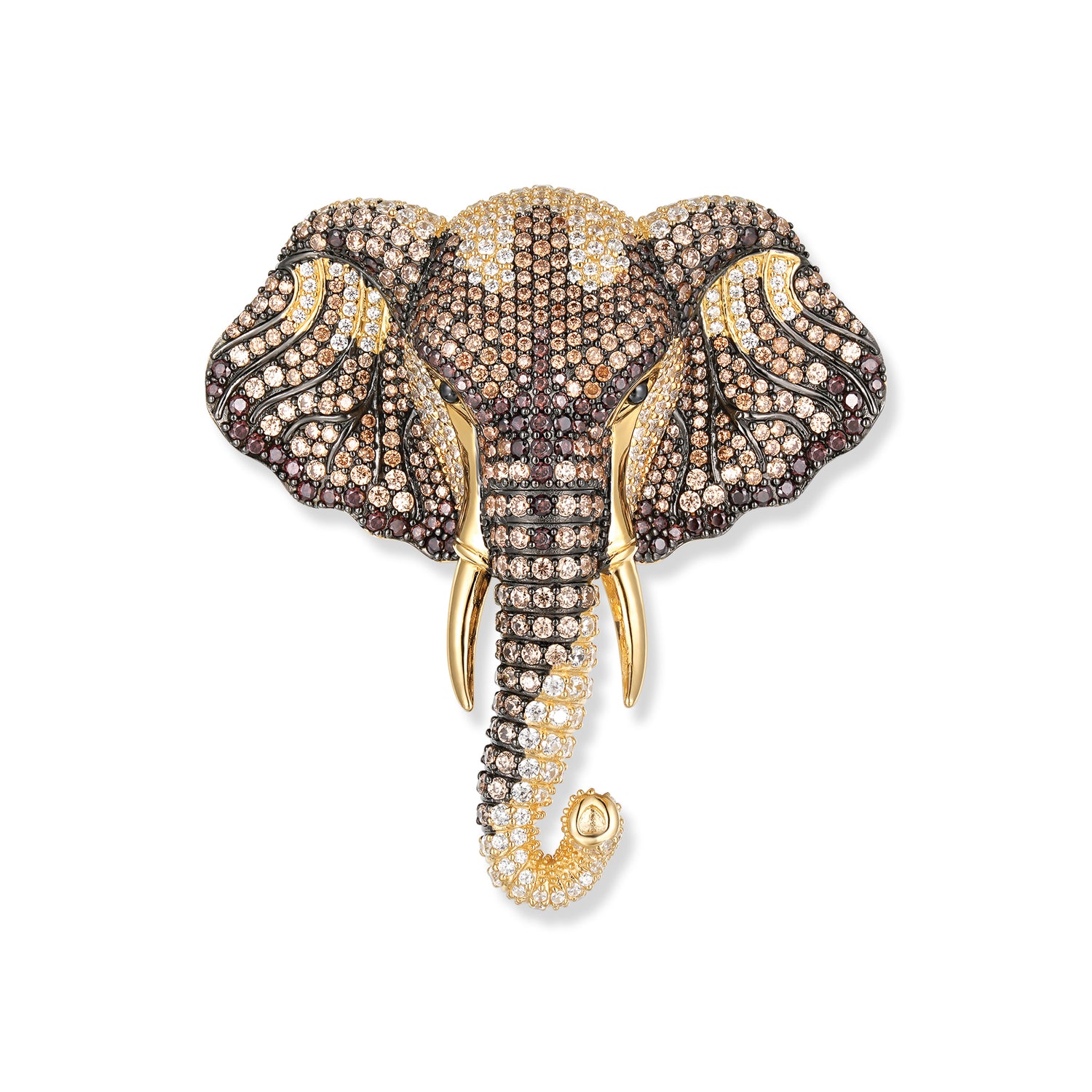 Pendentif / Broche éléphant Raja