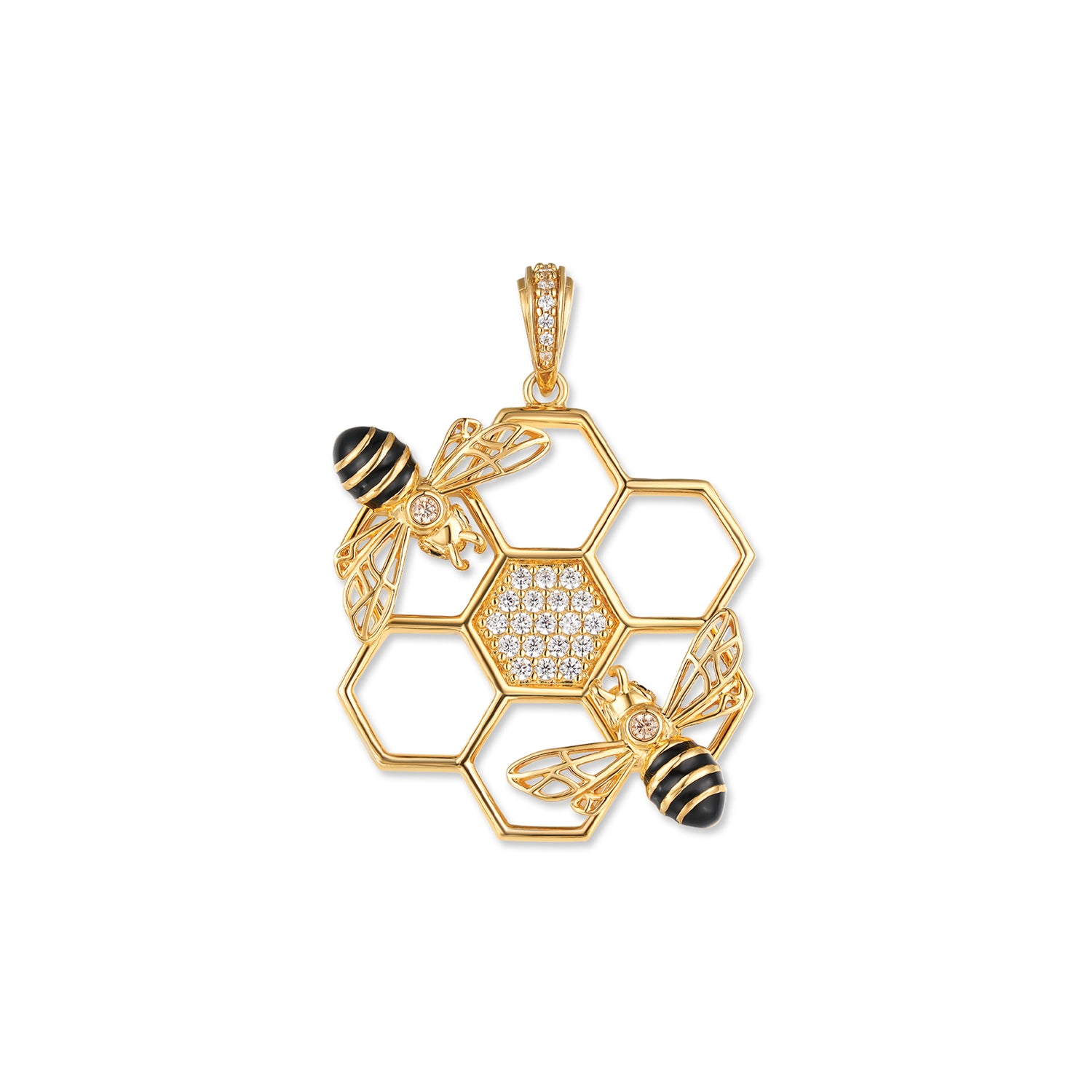 Pendentif abeille avec pompon