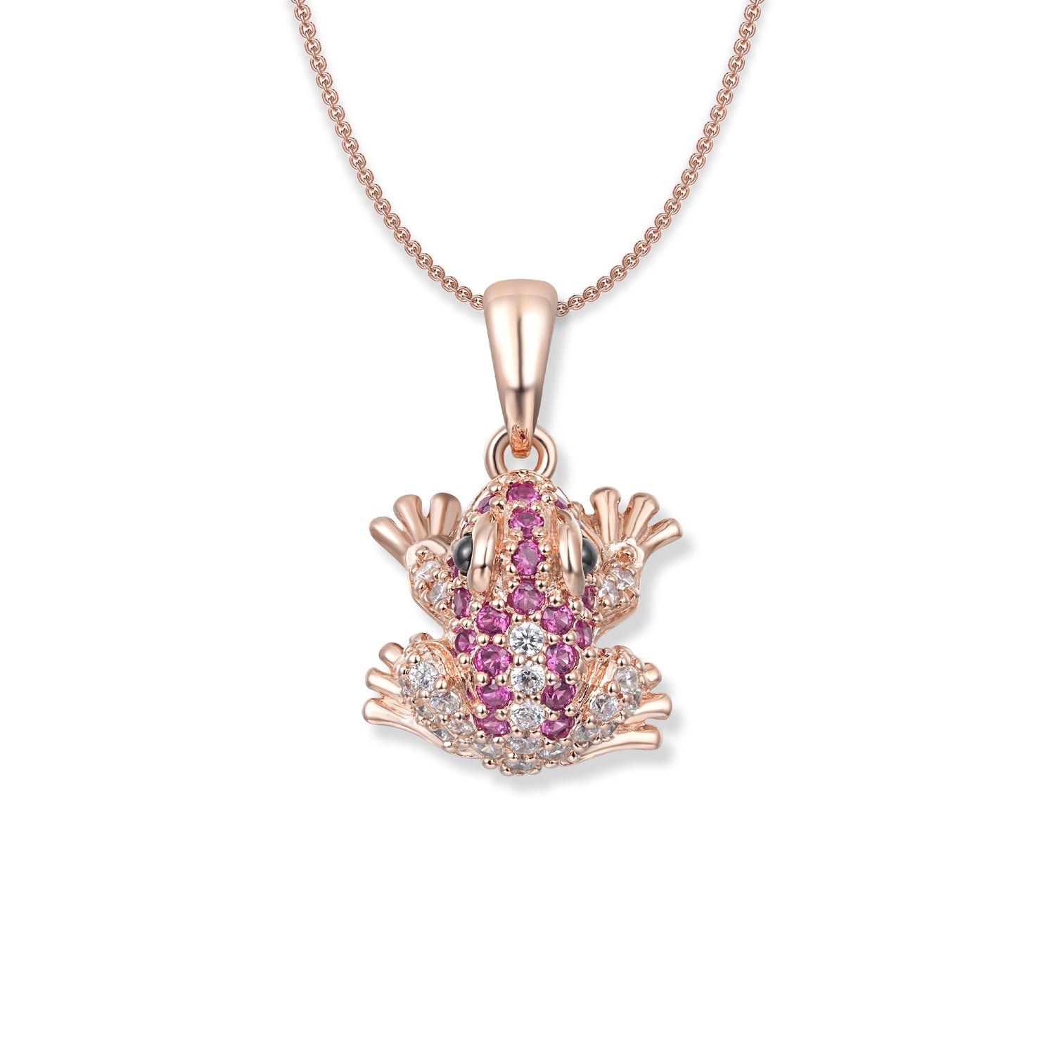 Ivy Pink Collier Grenouille