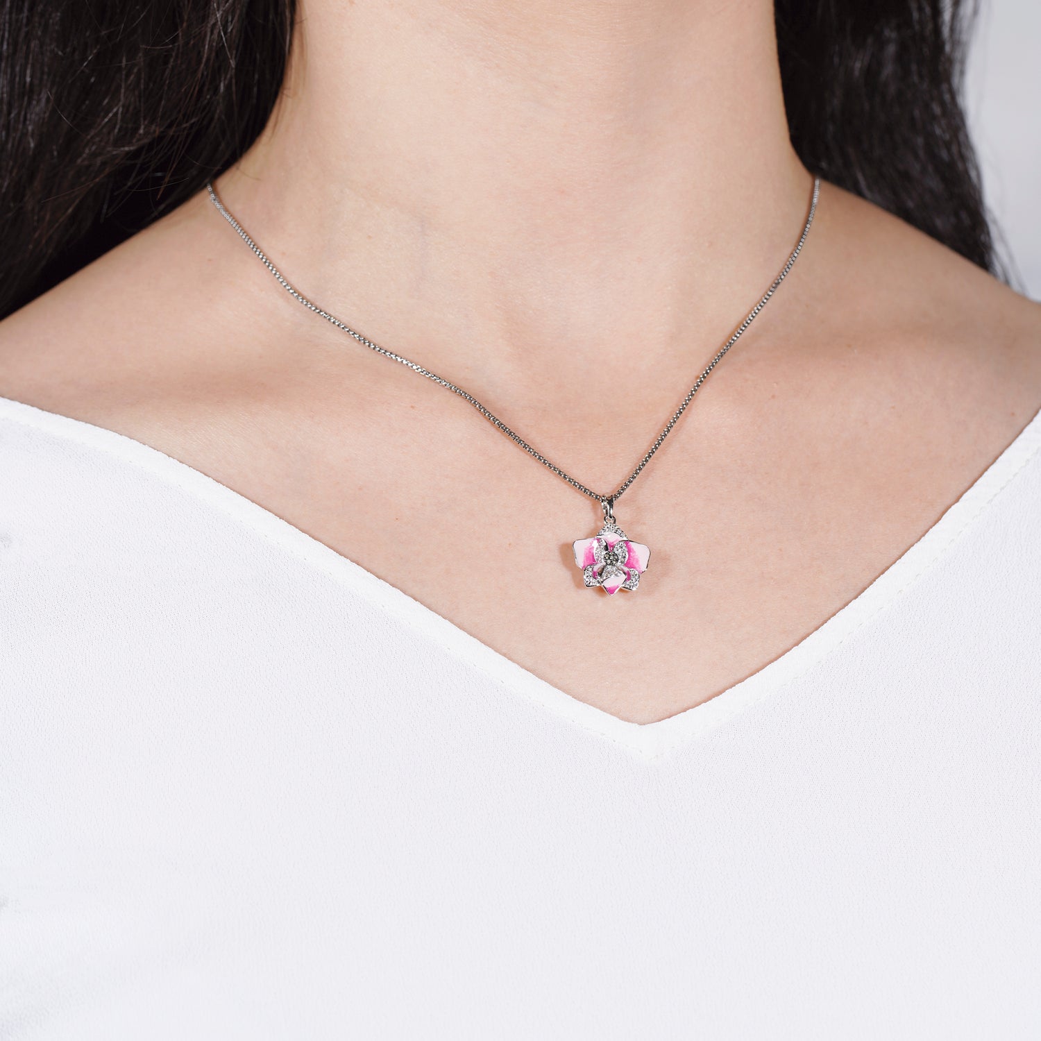 Cynthia Orchid Pendant